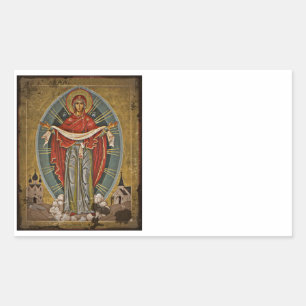 Adesivo Retangular Mary Protector Theotokos