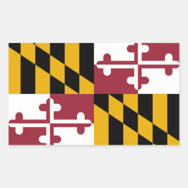 Adesivo Retangular Maryland Flag