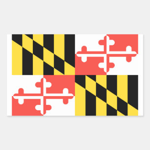 Adesivo Retangular Maryland Flag