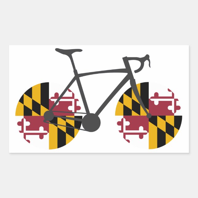 Adesivo Retangular Maryland Flag Cycling (Frente)