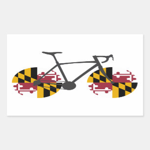 Adesivo Retangular Maryland Flag Cycling