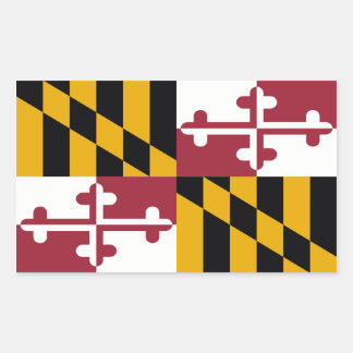 Adesivo Retangular Maryland State Flag, Estados Unidos