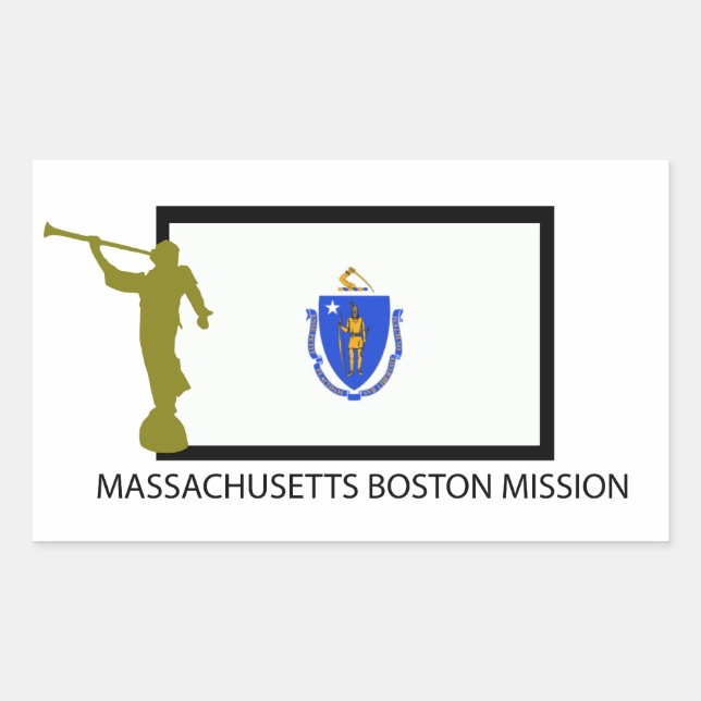 ADESIVO RETANGULAR MASSACHUSETES BOSTON MISSÕES LDS CTR (Frente)