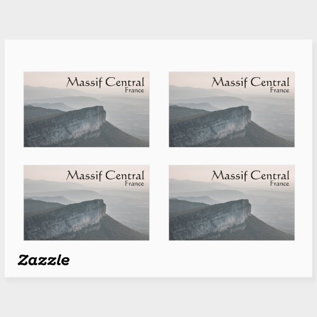Adesivo Retangular Massif Central France (Folha)
