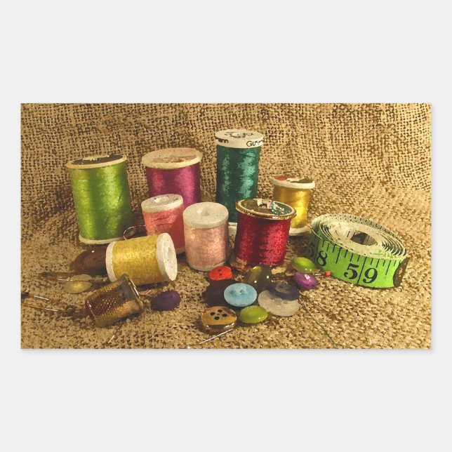 Adesivo Retangular Material de costura (Frente)