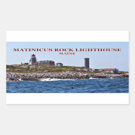 Adesivo Retangular Matinicus Rock Lighthouse, Maine