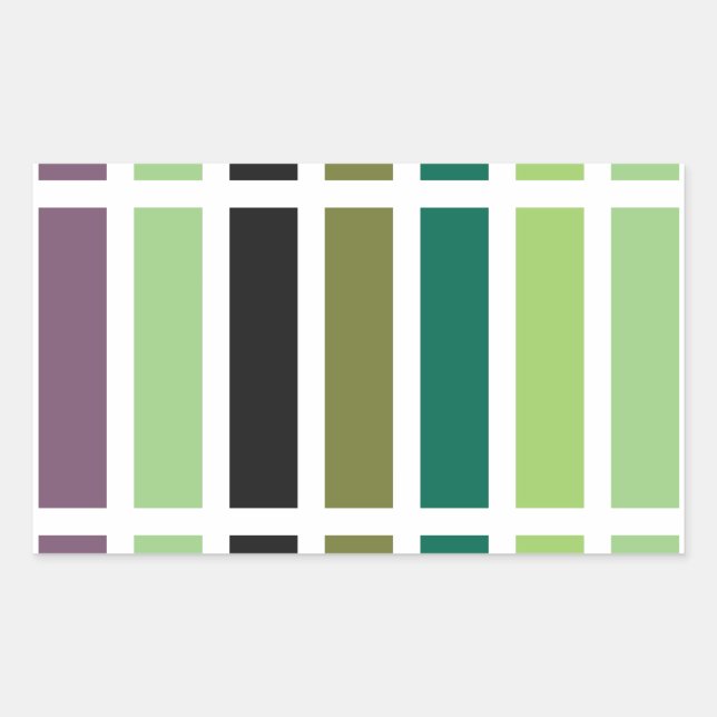 Adesivo Retangular Matizes Pretos Roxos Verdes (Frente)