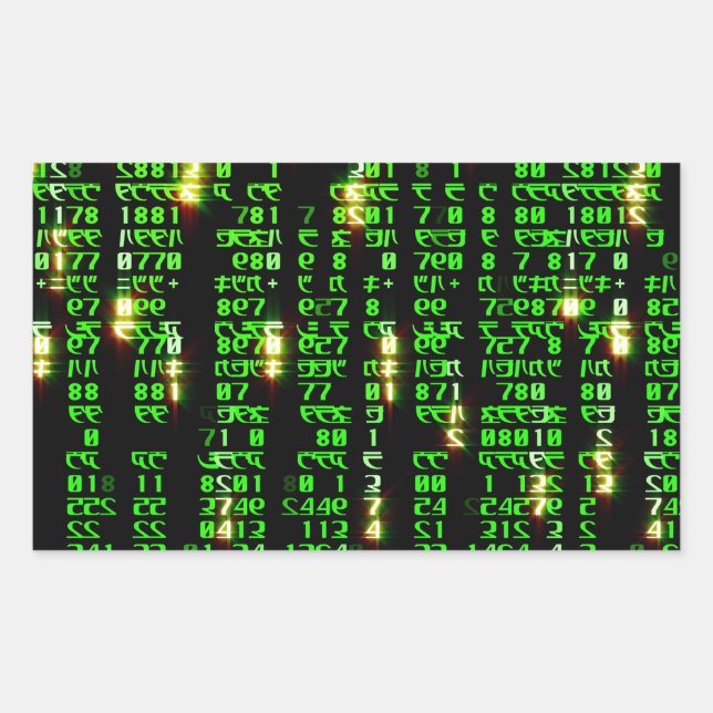 Adesivo Retangular Matriz de códigos (Frente)