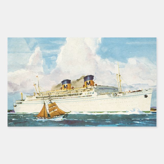 Adesivo Retangular Matson Liner para o Havaí (Frente)