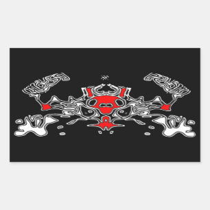 Adesivo Retangular Mau Caranguejo 7