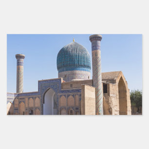 Adesivo Retangular Mausoléu de Amir Timur - Samarkand, Uzbequistão