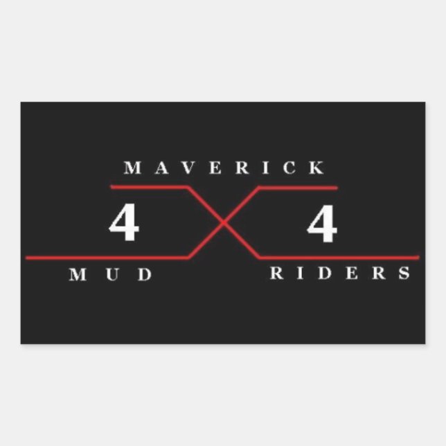 Adesivo Retangular Maverick Mud Riders (Frente)