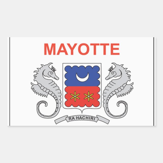 Adesivo Retangular Mayotte Flag (Frente)