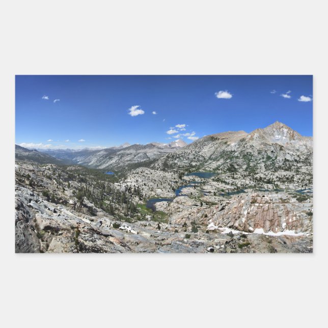 Adesivo Retangular Medley Lake Basin Panorama, de Alto - Serra (Frente)
