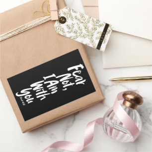 Adesivo Retangular MEDO NÃO, ESTOU com você. Esperança religiosa D