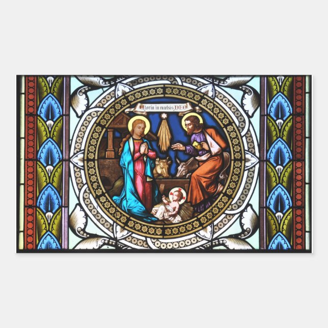 Adesivo Retangular Mehrerau Collegiumskapelle Chapel Natividade (Frente)