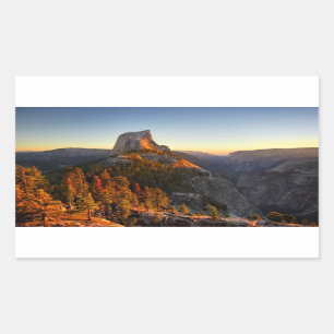 Adesivo Retangular Meia abóbada no detalhe do por do sol - Yosemite