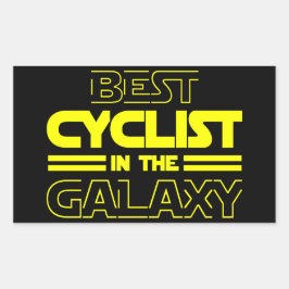 Adesivo Retangular Melhor Ciclista Na Galáxia