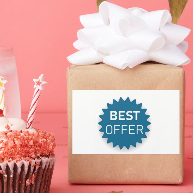 Adesivo Retangular Melhor oferta (Festa)
