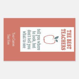 Adesivo Retangular MELHORES PROFESSORES, autocolantes personalizados