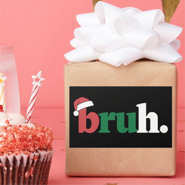 Adesivo Retangular Meme Engraçado Dizer Cumprimento Irmão Natal (Festa)