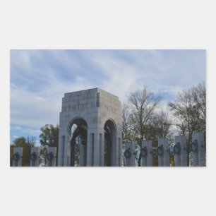 Adesivo Retangular Memorial pacífico do memorial WWII