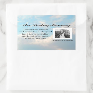 Adesivo Retangular Memory Sticker with Message - Add Photo