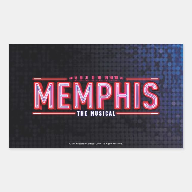 Adesivo Retangular MEMPHIS - O Logotipo Musical (Frente)
