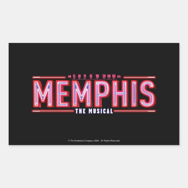 Adesivo Retangular MEMPHIS - O Logotipo Musical (Frente)