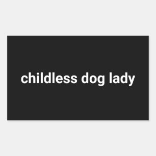 Adesivo Retangular Menina de cachorro infantil minimalista, preto eng