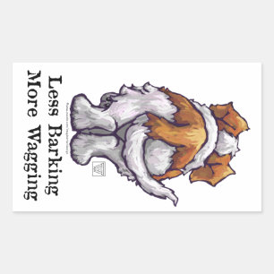 Adesivo Retangular Menos Barking, Mais Assalto