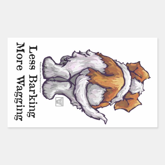 Adesivo Retangular Menos Barking, Mais Assalto (Frente)