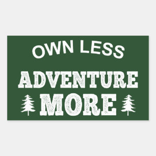 Adesivo Retangular Menos Próprio, Aventura Mais