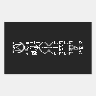 Adesivo Retangular Mensagem binária 1974 de Arecibo