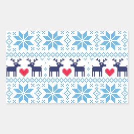 Adesivo Retangular Merry Christmas pattern 2