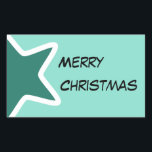 Adesivo Retangular Merry Christmas Sticker<br><div class="desc">Merry Christmas Sticker</div>