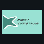 Adesivo Retangular Merry Christmas Sticker<br><div class="desc">Merry Christmas Sticker</div>