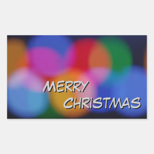 Adesivo Retangular Merry Christmas Sticker
