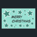 Adesivo Retangular Merry Christmas Sticker<br><div class="desc">Merry Christmas Sticker</div>