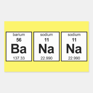 Adesivo Retangular Mesa periódica BaNa