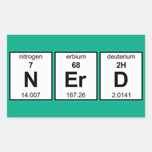 Adesivo Retangular Mesa periódica do nerd