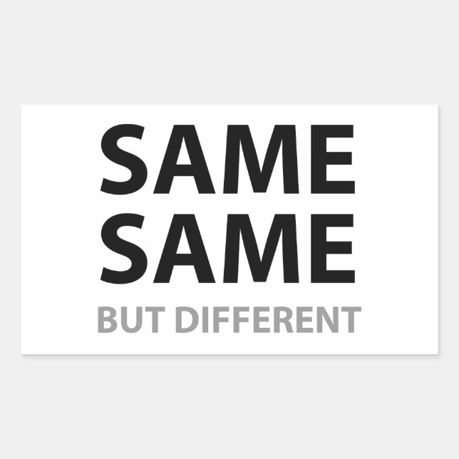 Adesivo Retangular MESMO, mas diferente (Frente)