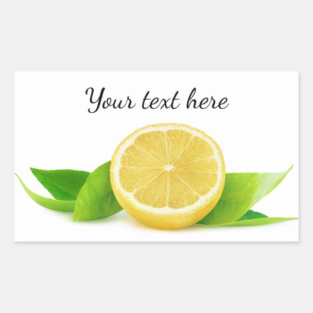 Adesivo Retangular Metade de limão (Frente)