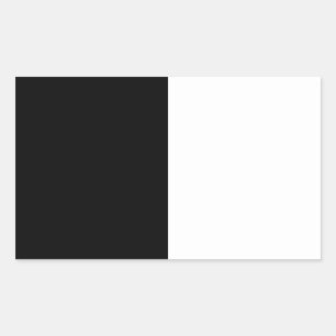 Adesivo Retangular Metade preto e branco e meio gráfico