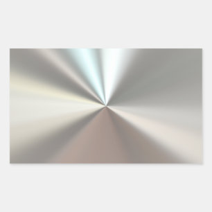 Adesivo Retangular Metal de prata artístico