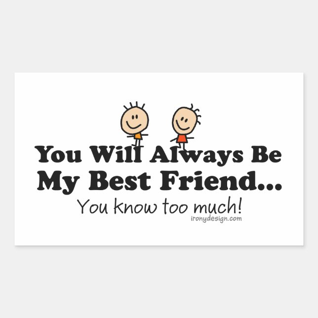 Adesivo Retangular Meu Melhor Amigo (Frente)