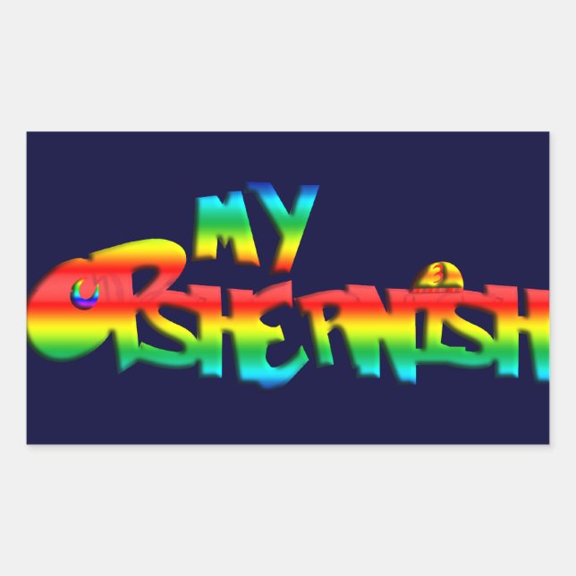 Adesivo Retangular Meu Opshernish (Frente)