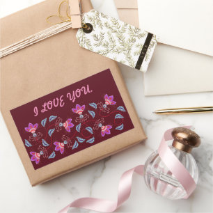 ADESIVO RETANGULAR MEU PRESENTE DE AMOR DOCE PARA NAMORADA, MULHER, M