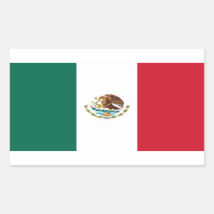 Adesivo Retangular México - bandeira mexicana