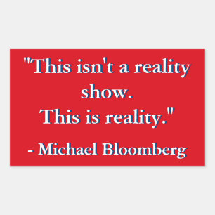 Adesivo Retangular Michael Bloomberg Quote